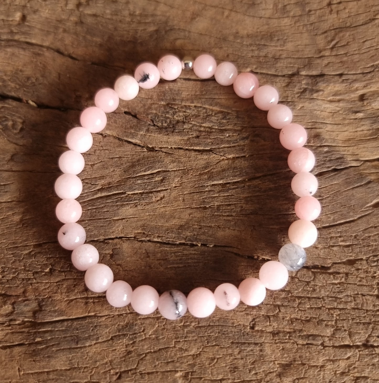 PINK OPAL ENERGY BRACELET 6 mm - SELF LOVE