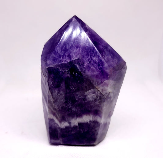 CHEVRON AMETHYST POLISHED TOWER 9 cm (294g) - INTUITION