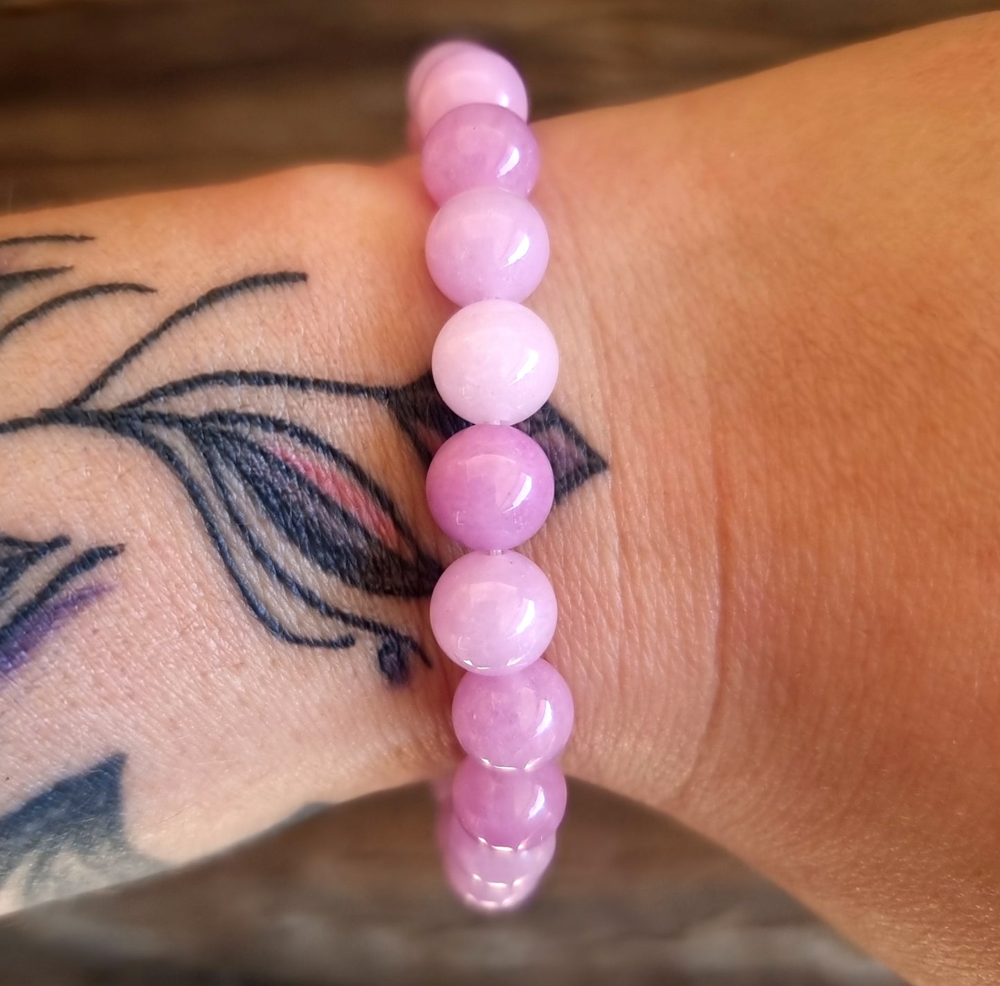 KUNZITE ENERGY BRACELET 8 mm - ABUNDANT LOVE