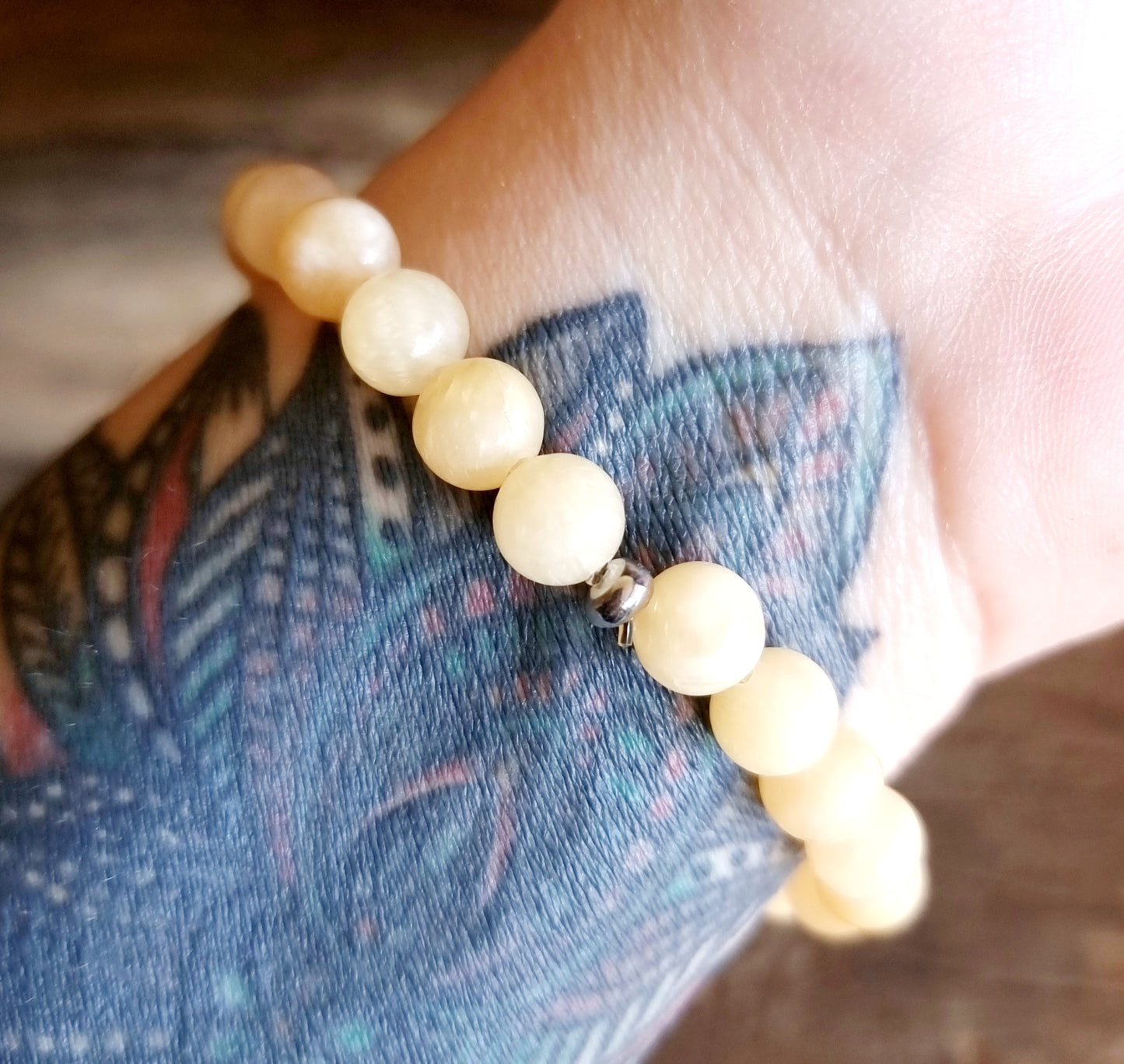 YELLOW CALCITE ENERGY BRACELET 8 mm - SPIRITUAL GROWTH