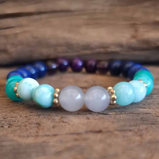 THROAT & THIRD EYE BRACELET - CHAKRA HEALING