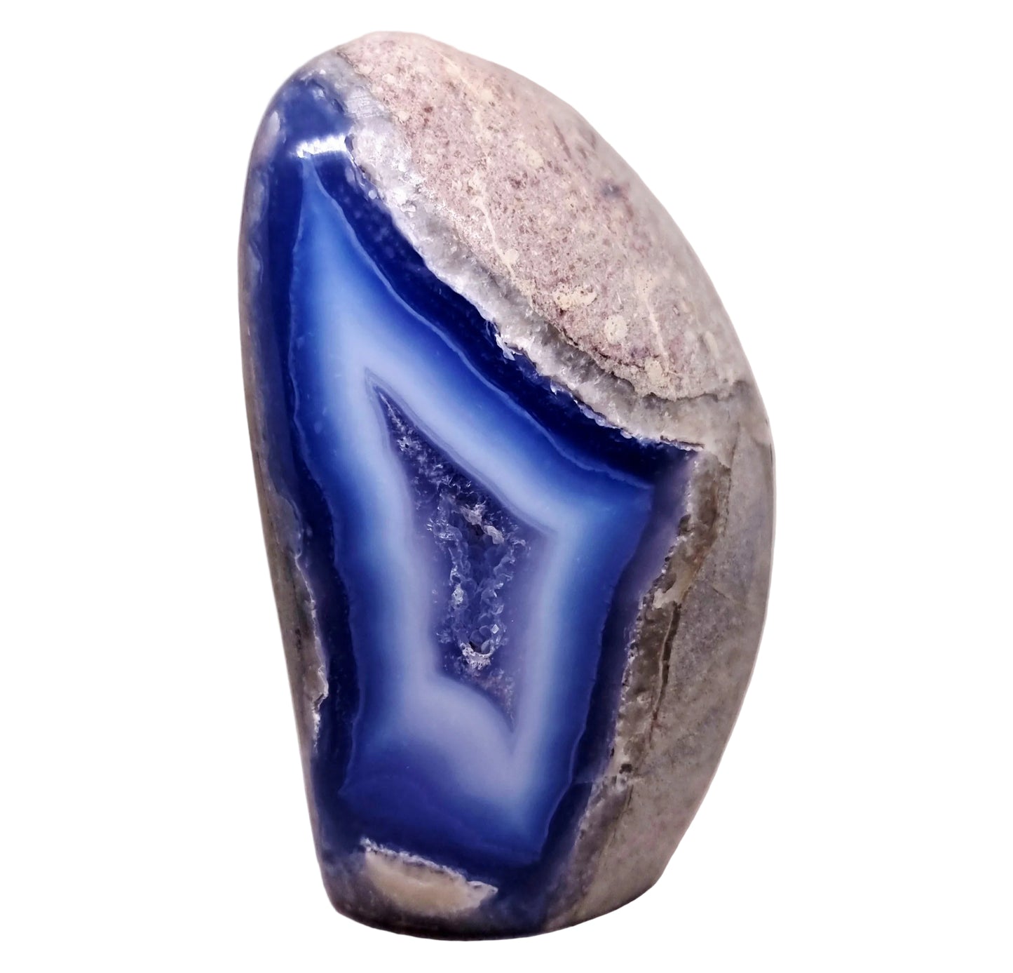 BLUE LACE AGATE POLISHED FREEFORM 1.46 kg - COMMUNICATION & COURAGE