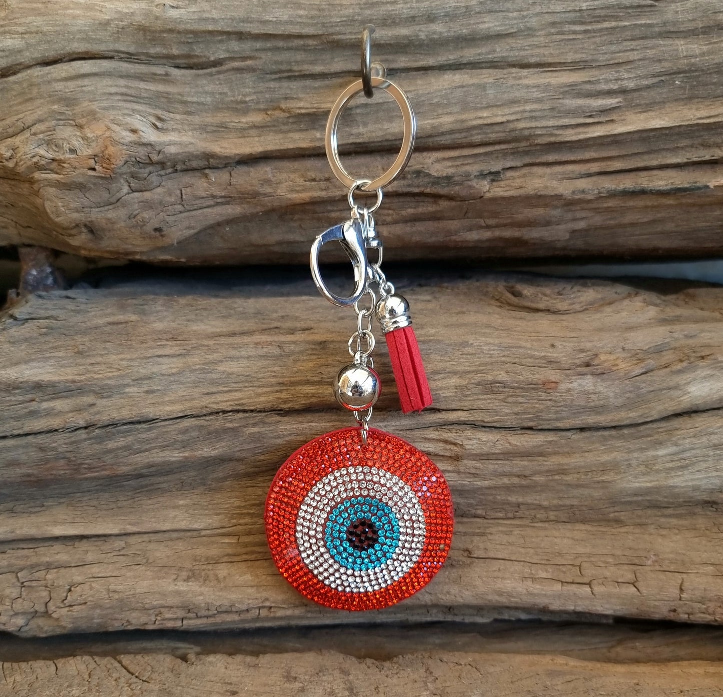 EVIL EYE PROTECTION KEYRING RED - AGAINST EVIL EYE