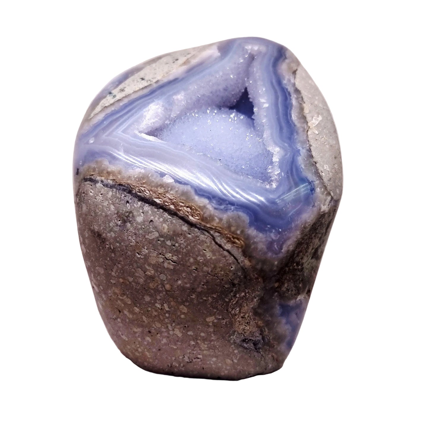 BLUE LACE AGATE POLISHED FREE FORM 1.7 kg - COMMUNICATION & COURAGE