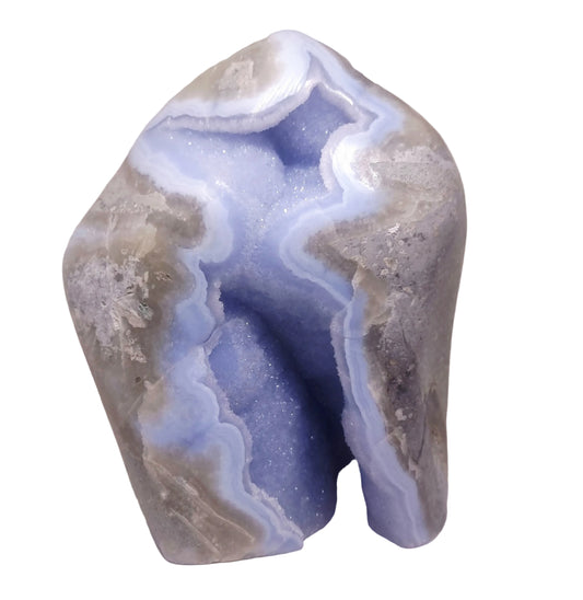 BLUE LACE AGATE POLISHED FREEFORM 2.93 kg - COMMUNICATION & COURAGE