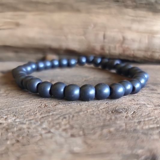 HEMATITE MATT ENERGY BRACELET 6 mm - GROUNDING AND PROTECTION