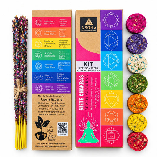 AROMA 7 CHAKRA SMUDGE KIT - CHAKRA BALANCING
