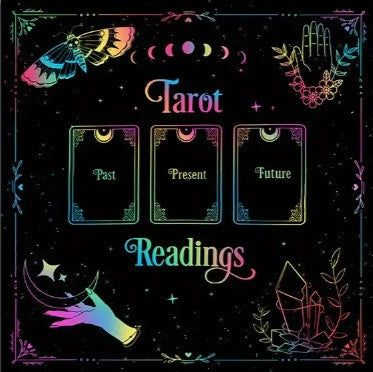 PAST, PRESENT & FUTURE TAROT CLOTH (49 cm x 49 cm)