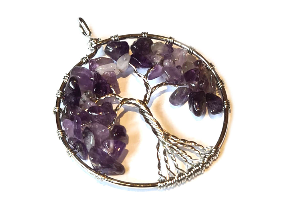 AMETHYST TREE OF LIFE PENDANT LARGE - PSYCHIC ABILITIES