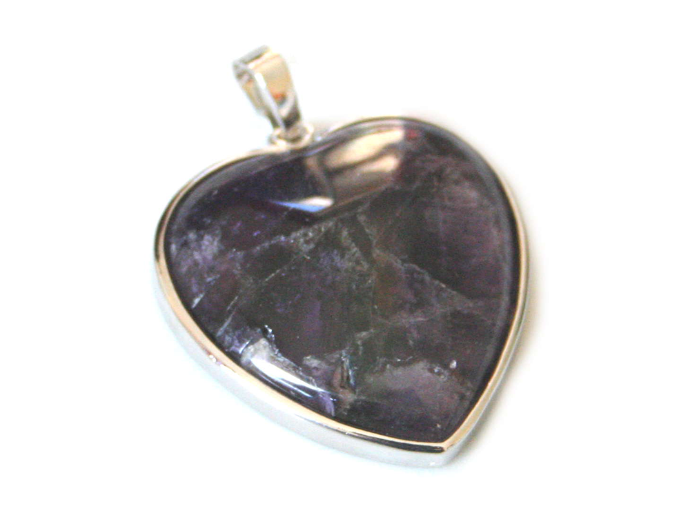 AMETHYST HEART PENDANT LRG  - PSYCHIC ABILITIES