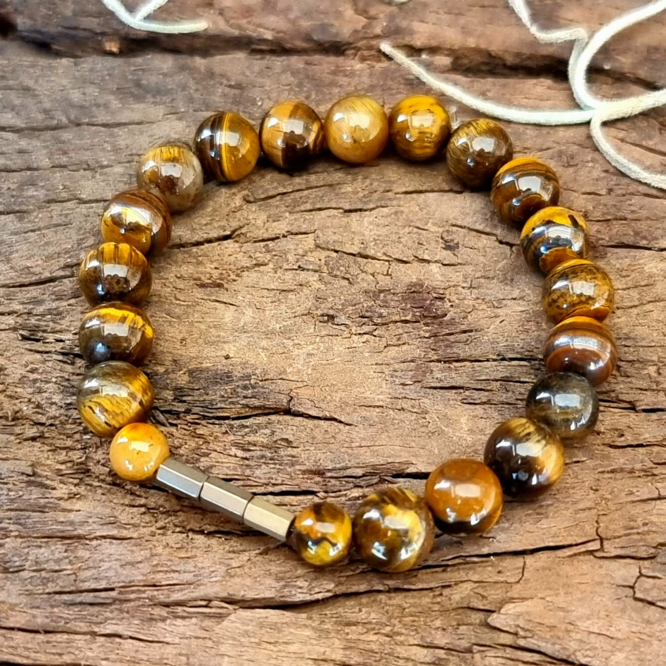 TIGER EYE & HEMATITE BRACELET 8mm - PROTECTION & PROSPERITY