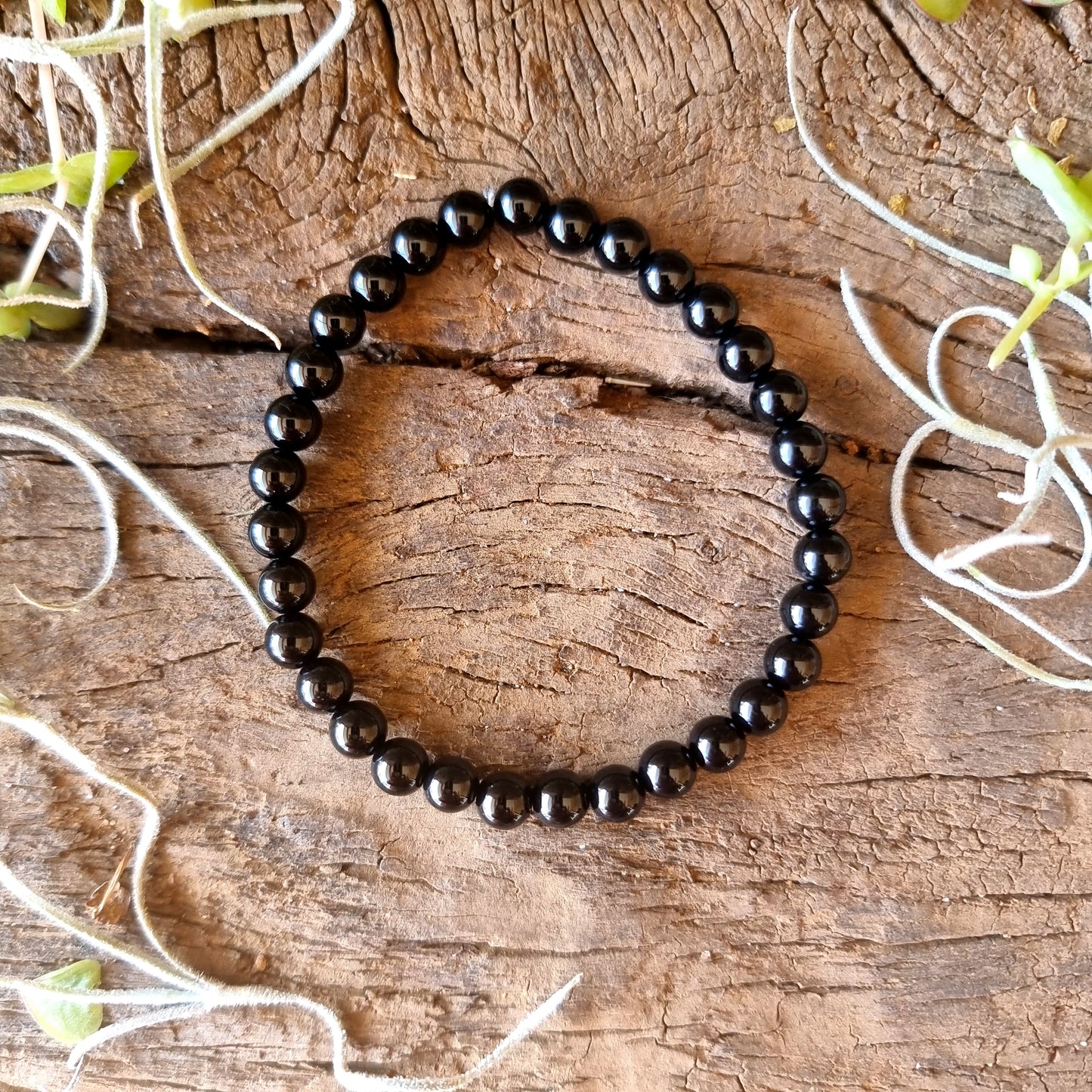 BLACK AGATE  BRACELET 6mm - PROTECTION