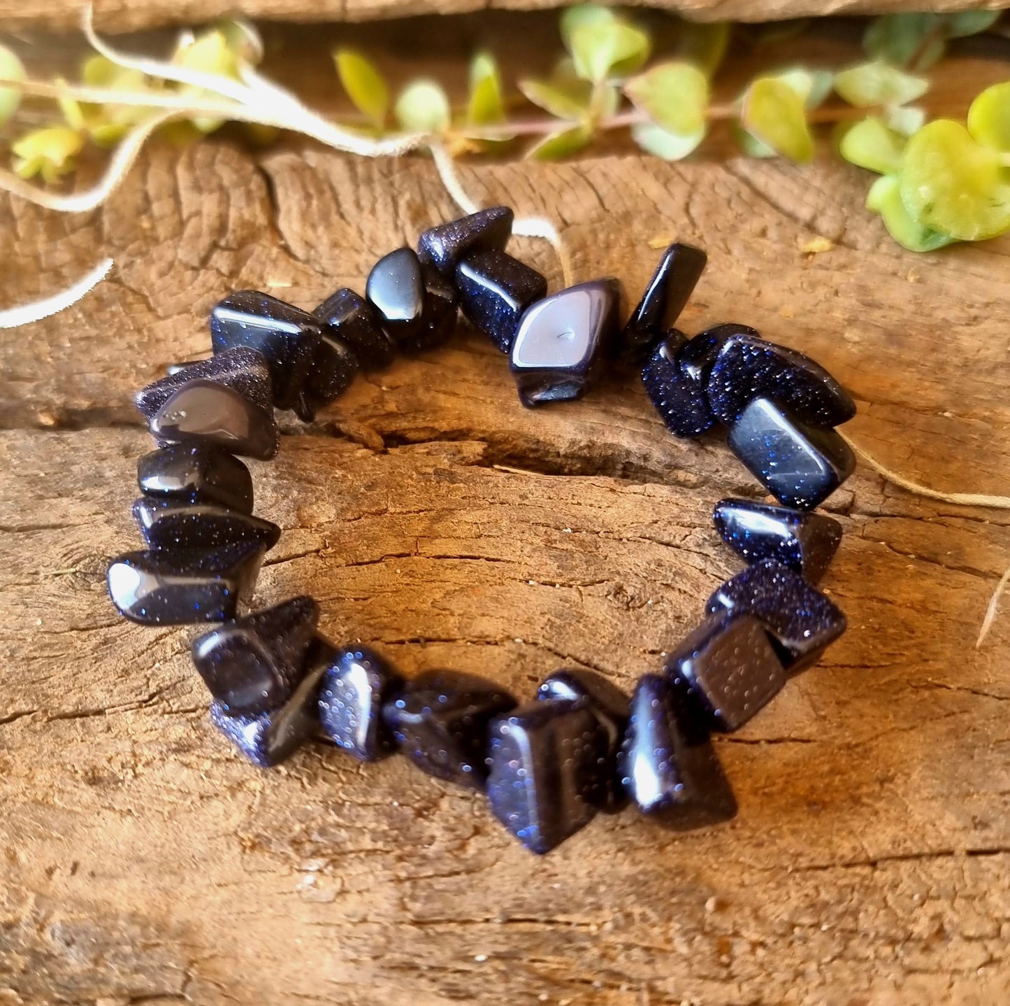 BLUE SANDSTONE CHIPPED BRACELET - AMBITION