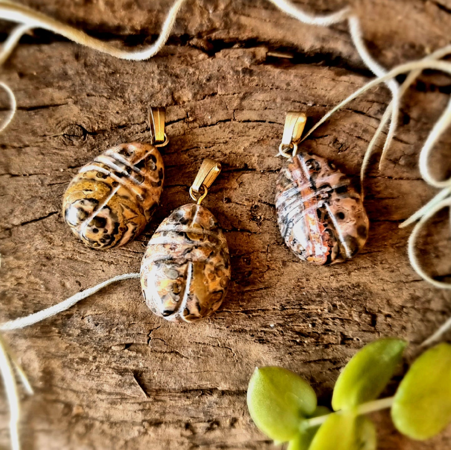 PICTURE JASPER EGYPTIAN SCALLOP PENDANT - GROUNDING