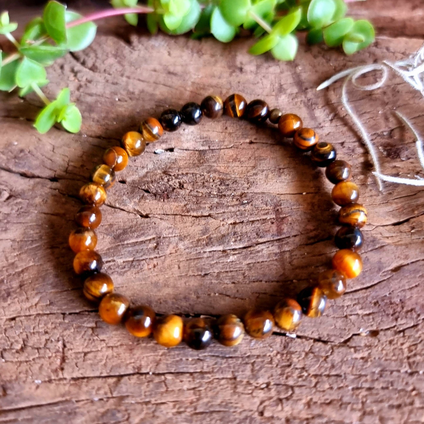 TIGERS EYE BRACELET 6mm - COURAGE & PROTECTION