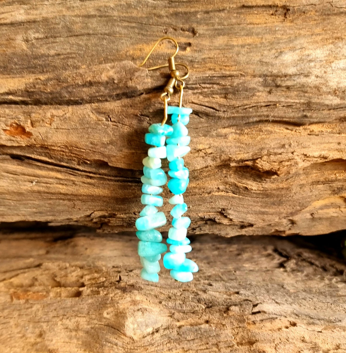 AMAZONITE CHIPPED EARRINGS - COMMUNICATION