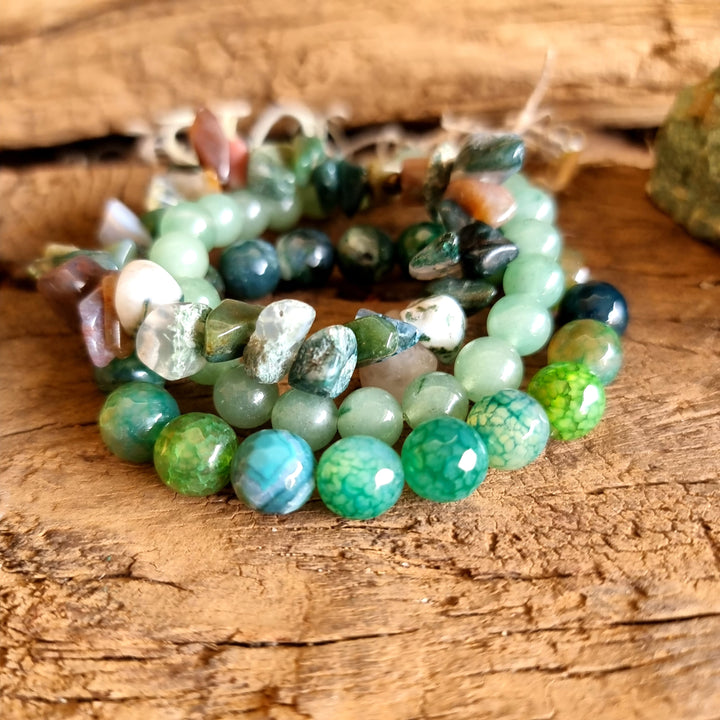 Heart Chakra Balancing Bracelet Set - Wildlings Crystals South Africa