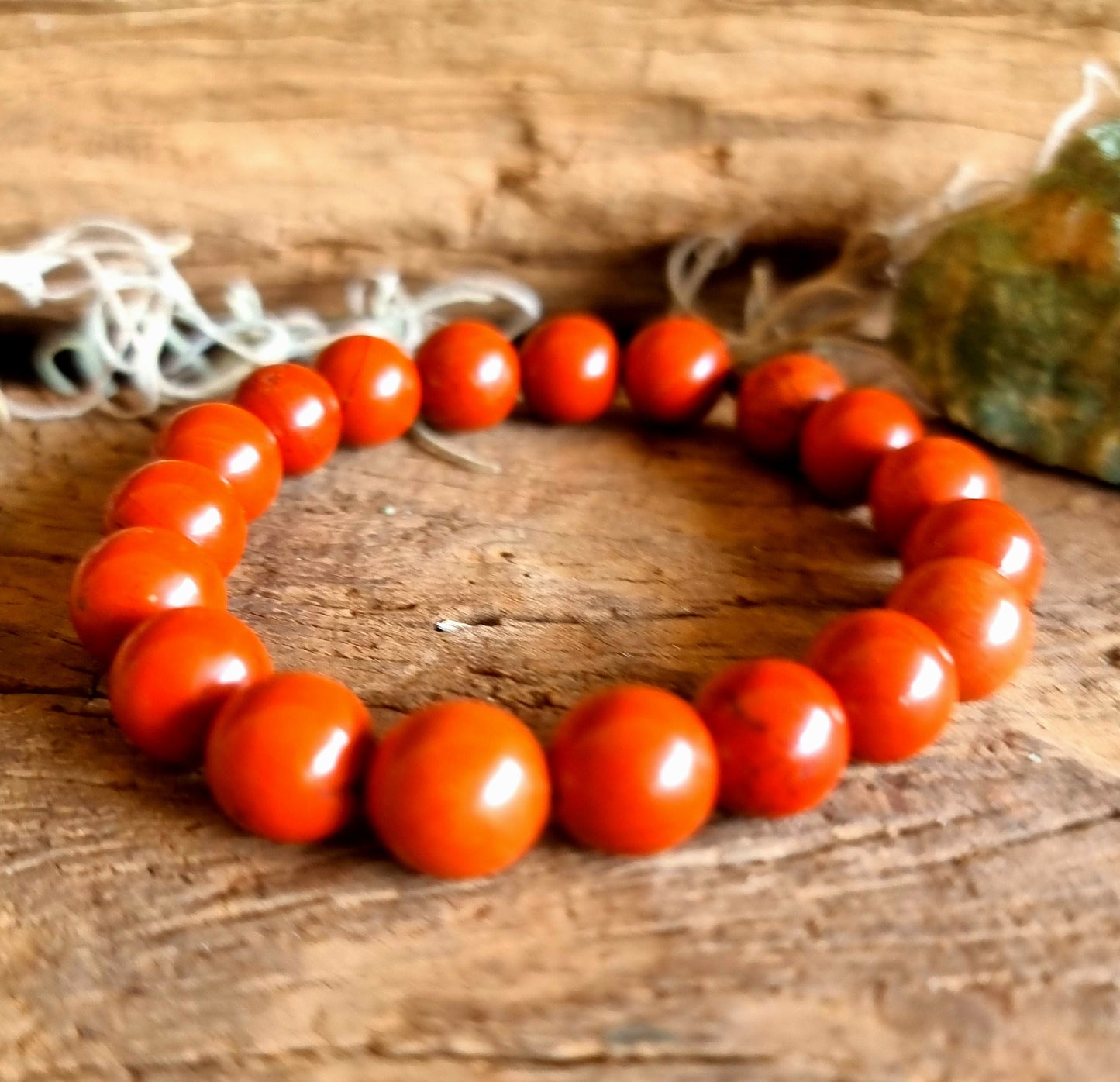 RED JASPER BRACELET 10mm - GROUNDING & PROTECTION