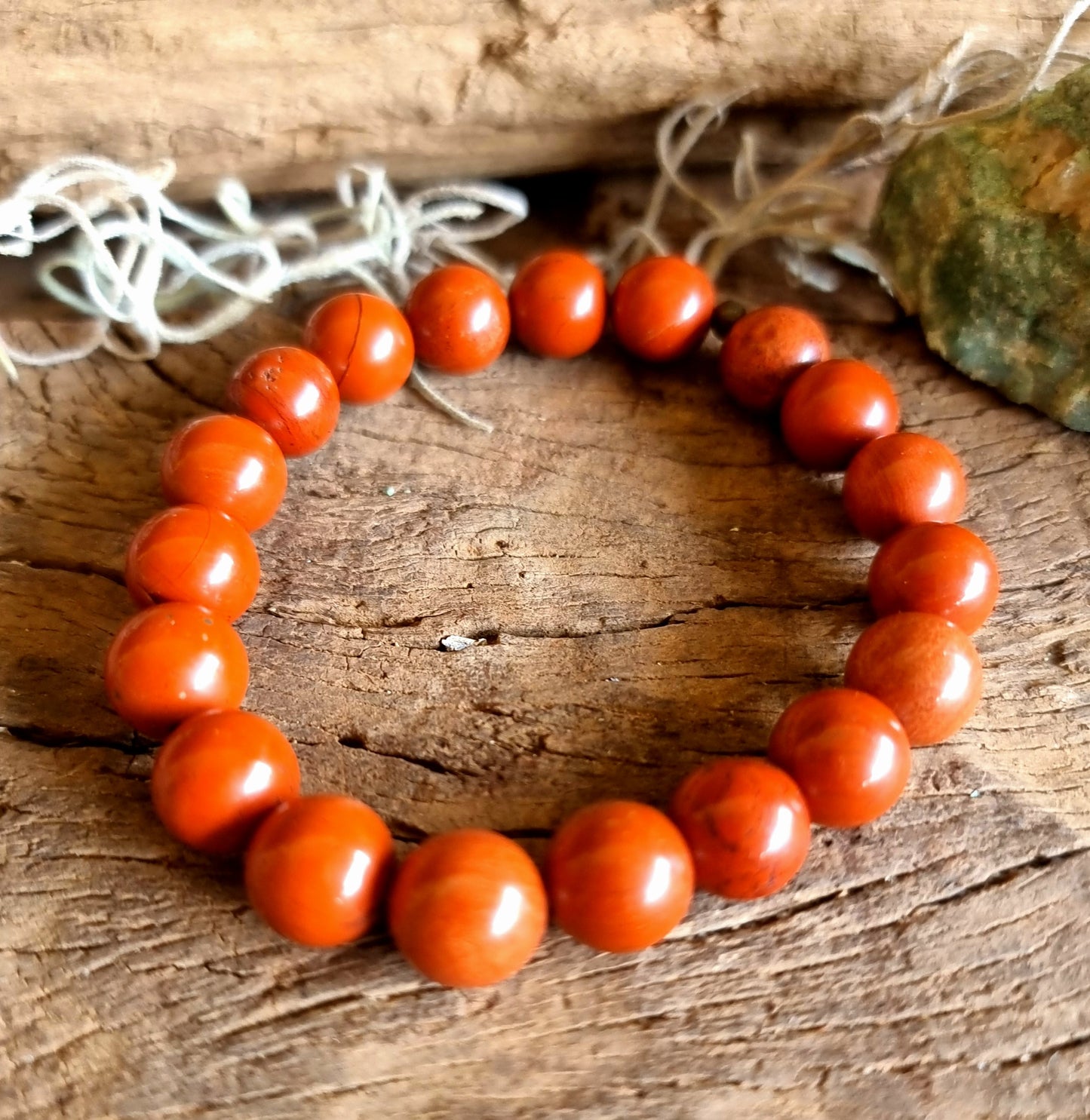 RED JASPER BRACELET 10mm - GROUNDING & PROTECTION