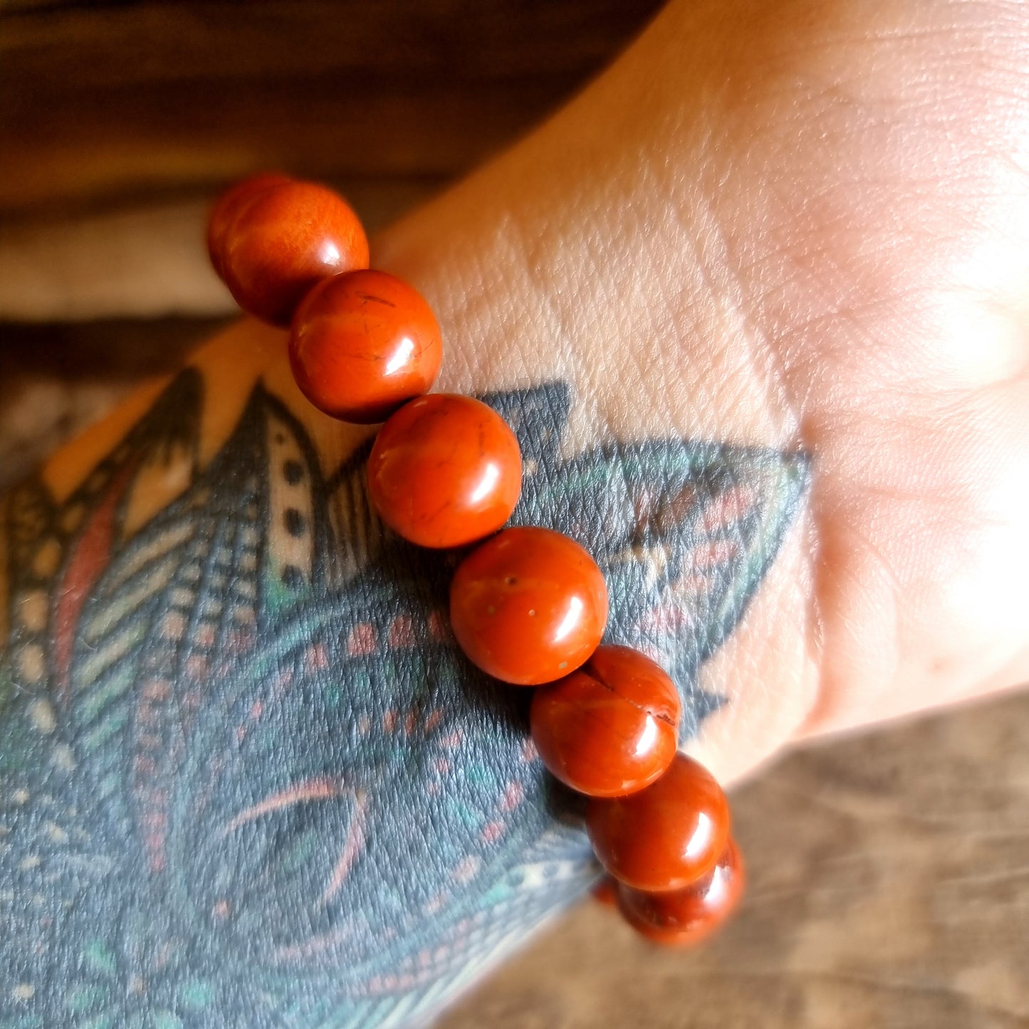 RED JASPER BRACELET 10mm - GROUNDING & PROTECTION