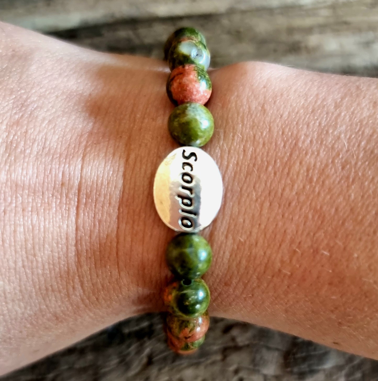 SCORPIO ZODIAC ENERGY BRACELET - UNAKITE JASPER