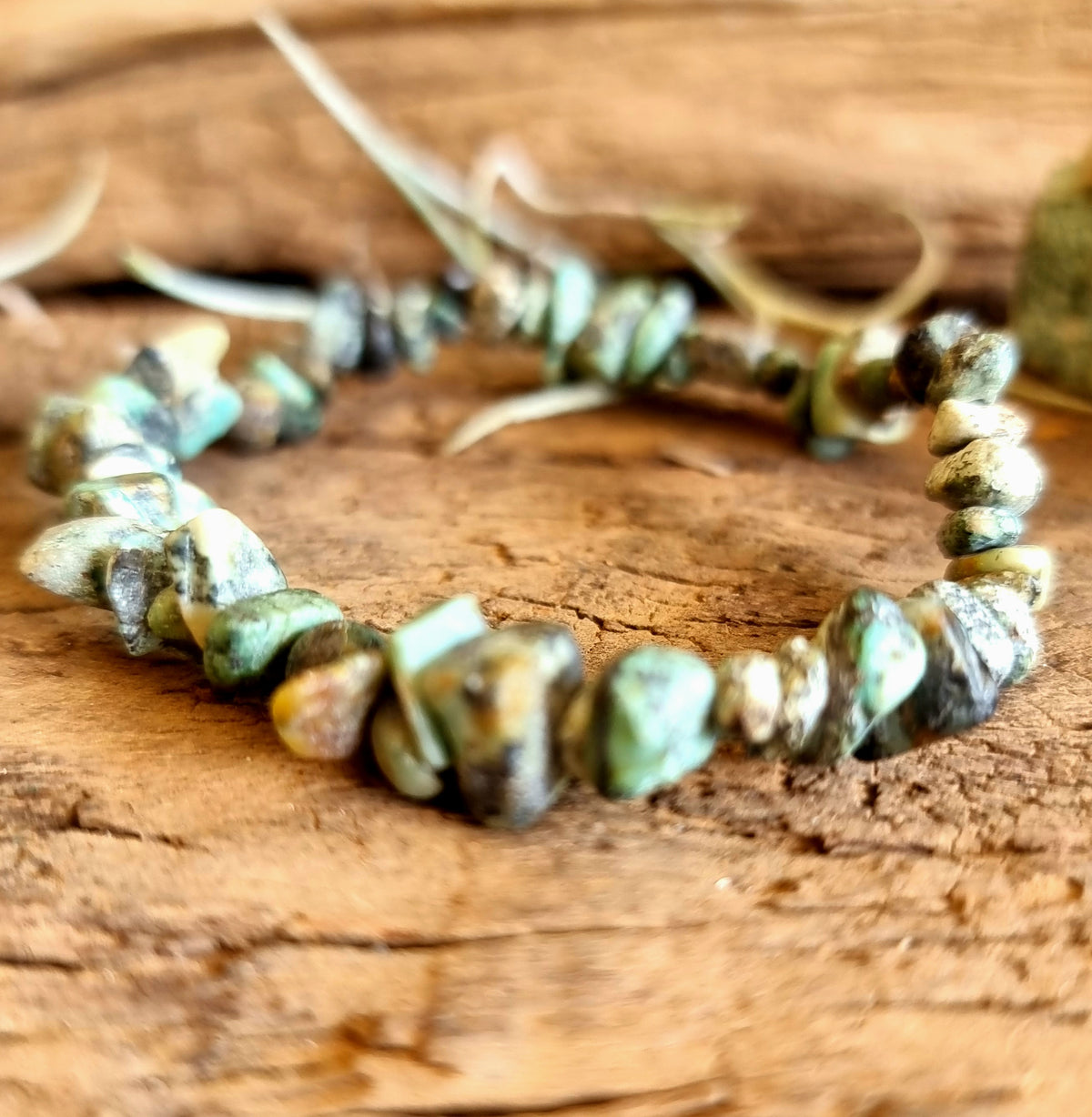 African Turquise Jasper Chipped Bracelet - Wildlings Crystals South Africa