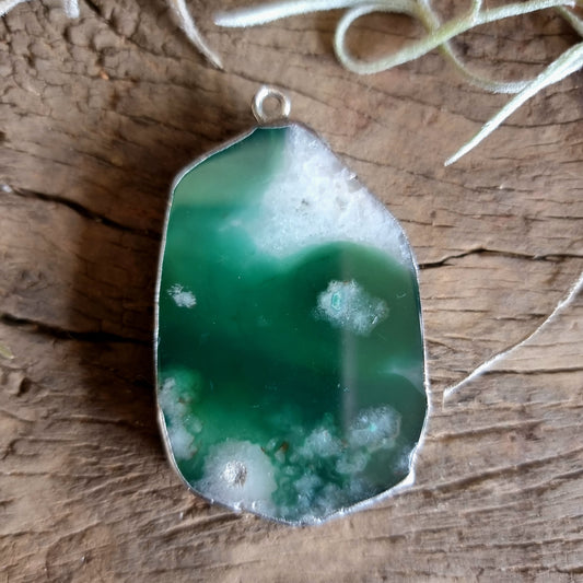 MOSS AGATE PENDANT - ABUNDANCE