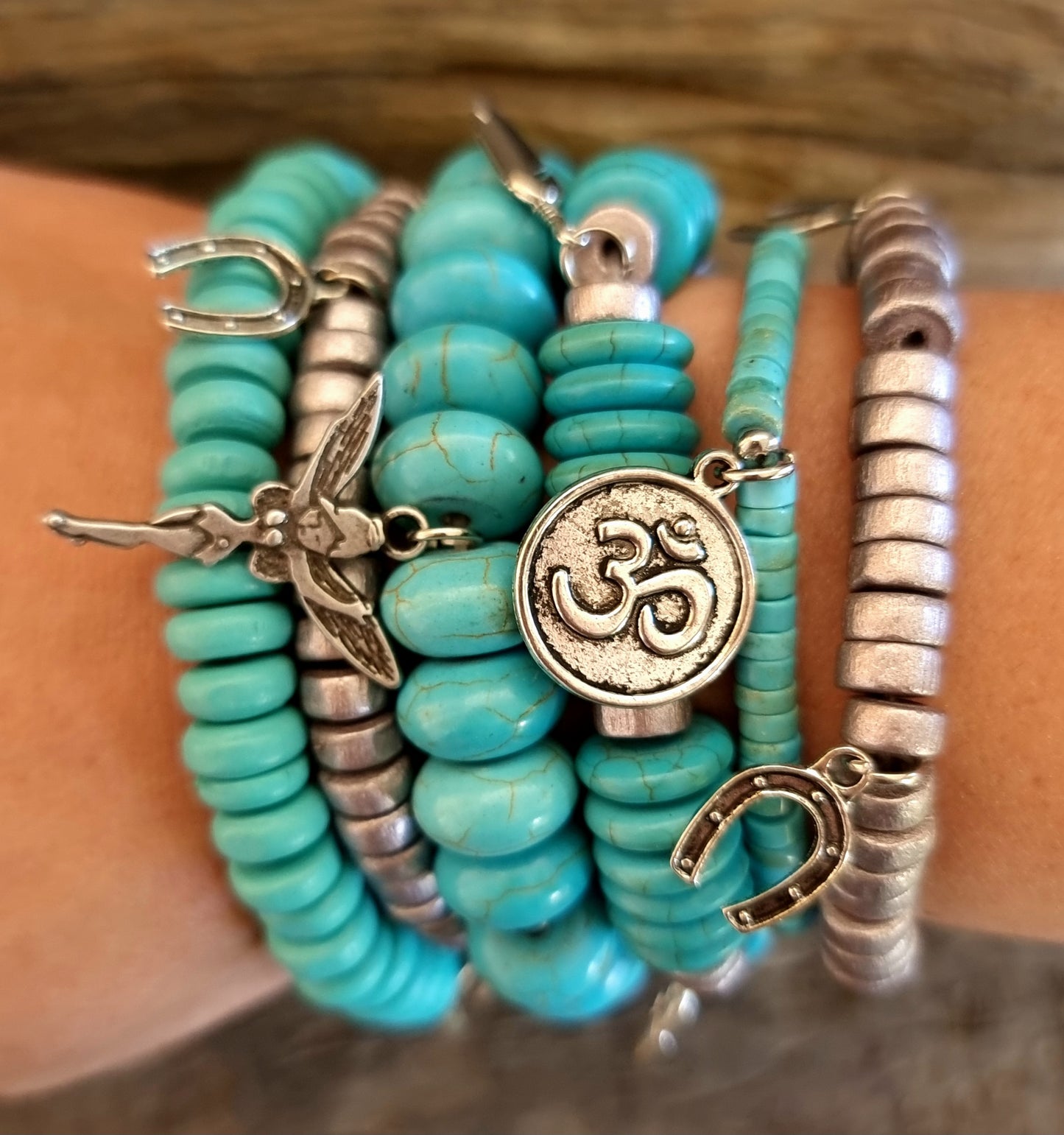 TURQUISE HOWLITE BRACELET STACK - ENLIGHTENMENT