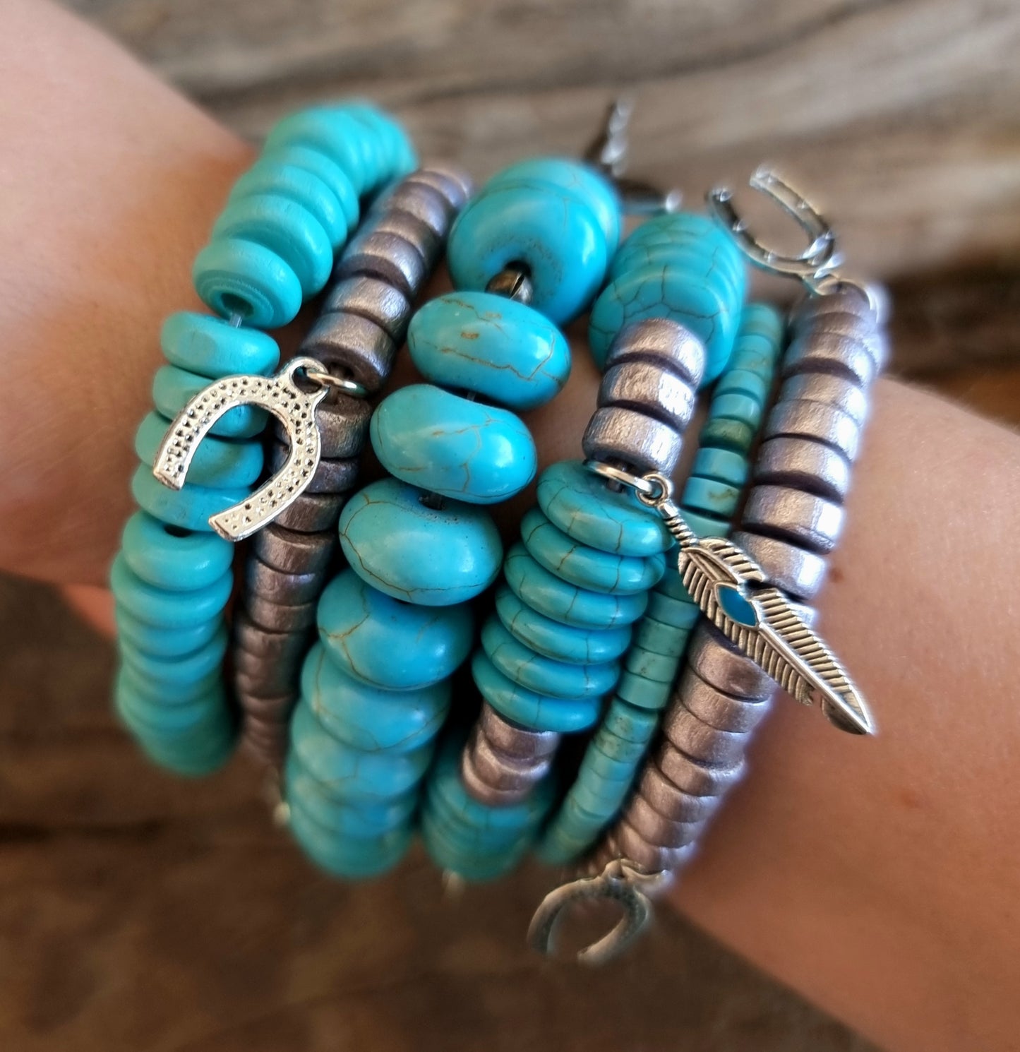 TURQUISE HOWLITE BRACELET STACK - ENLIGHTENMENT