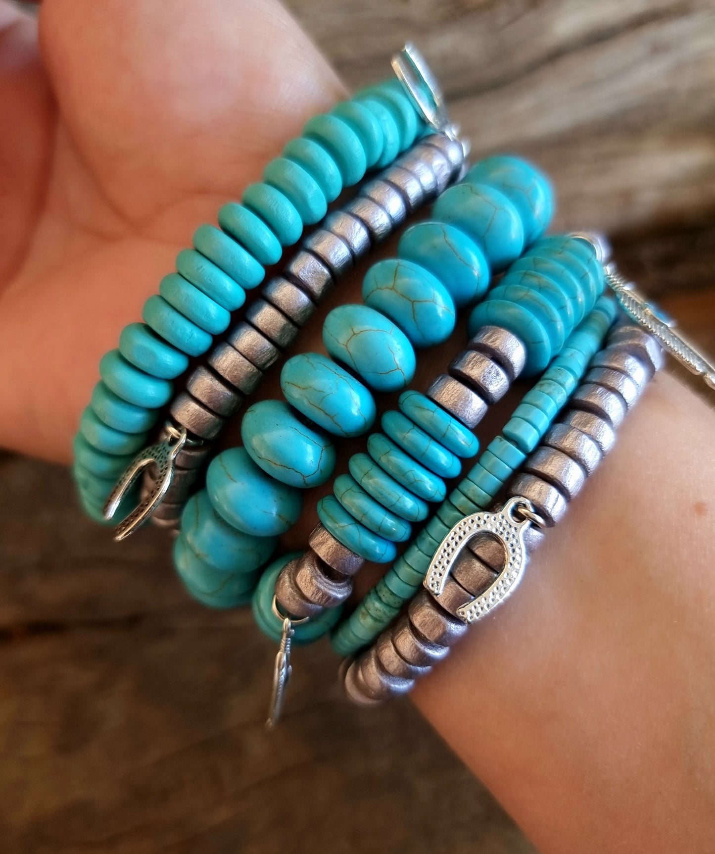 TURQUISE HOWLITE BRACELET STACK - ENLIGHTENMENT