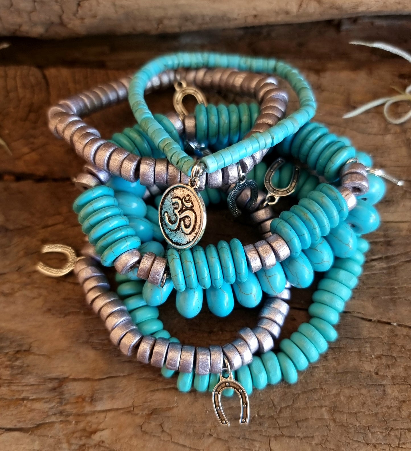 TURQUISE HOWLITE BRACELET STACK - ENLIGHTENMENT