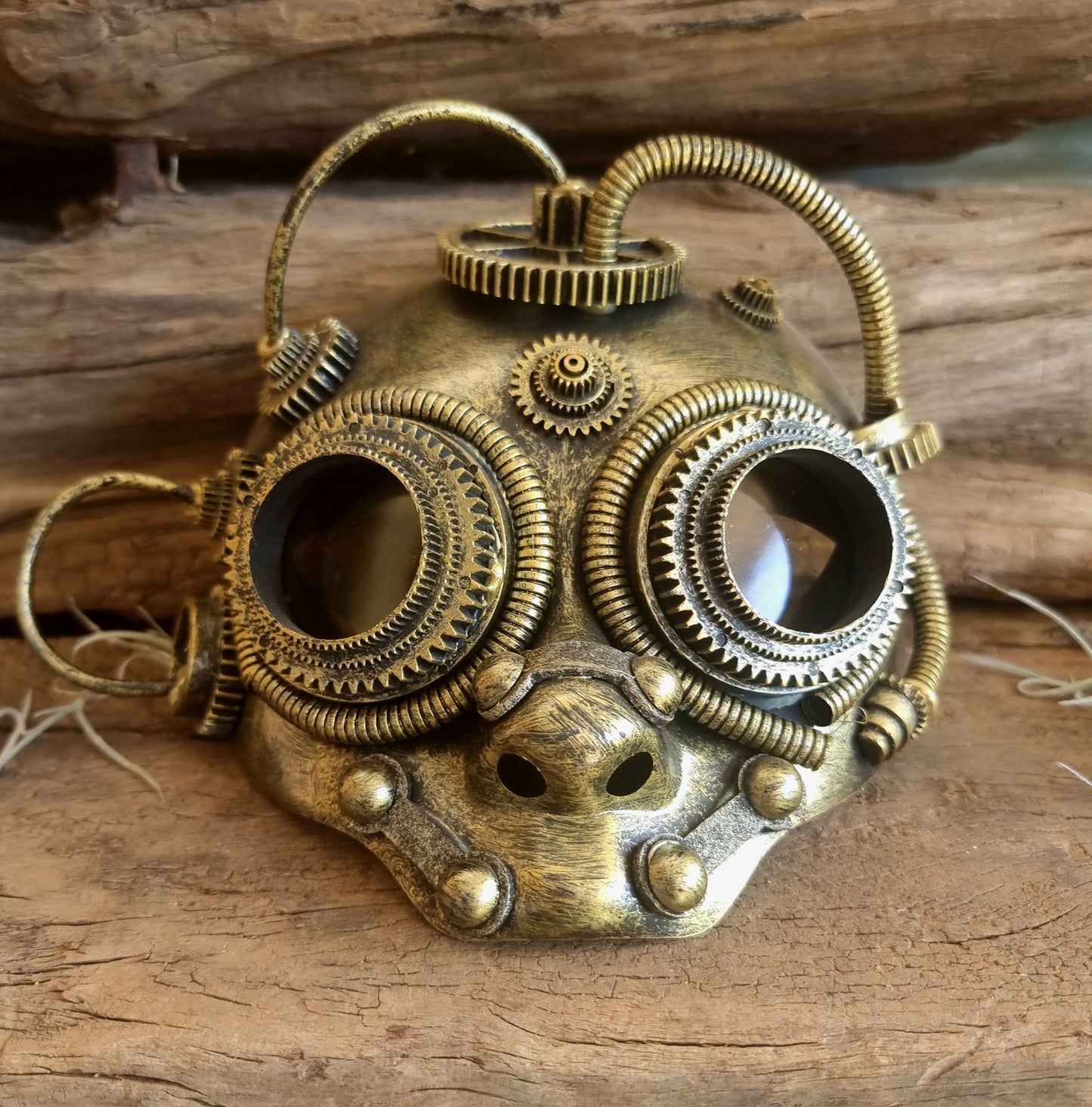 GOLD VINTAGE ROBOT MASK