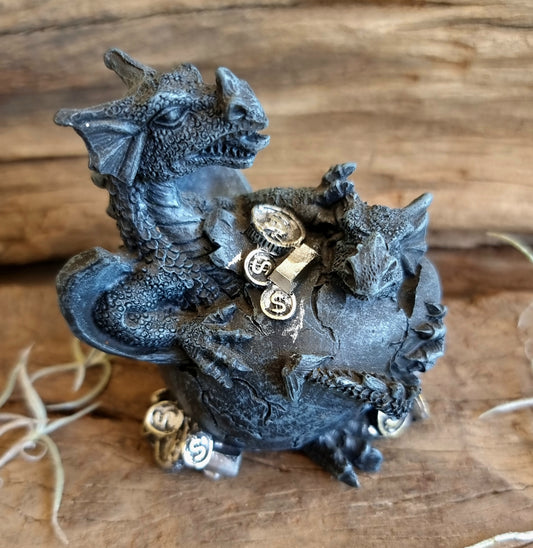 CHINESE DOUBLE MONEY DRAGON STATUE