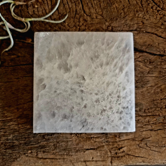 SELENITE SQUARE CHARGING PLATE  - ANGELIC GUIDANCE