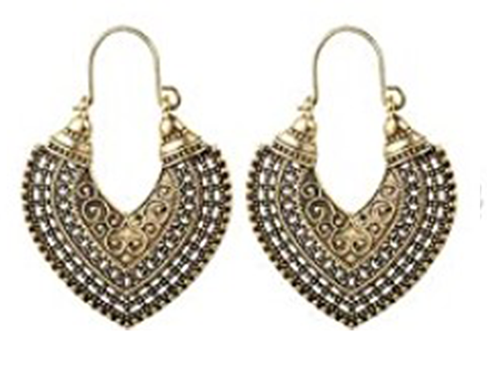 GOLD PLATED VINTAGE BOHO EARRINGS