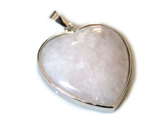 ROSE QUARTZ PENDANT HEART - LOVE