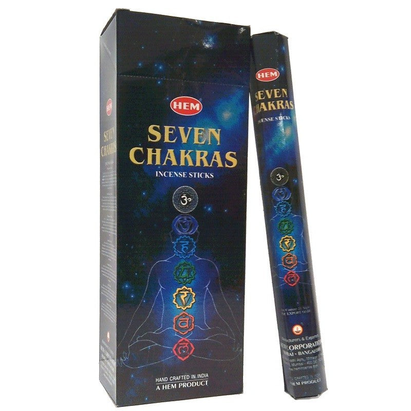 SEVEN CHAKRAS HEM INCENSE STICKS