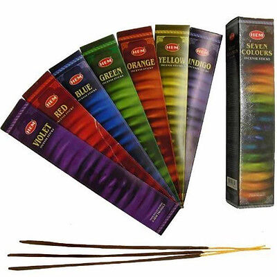 SEVEN COLOURS HEM INCENSE STICKS - ENERGY HEALING