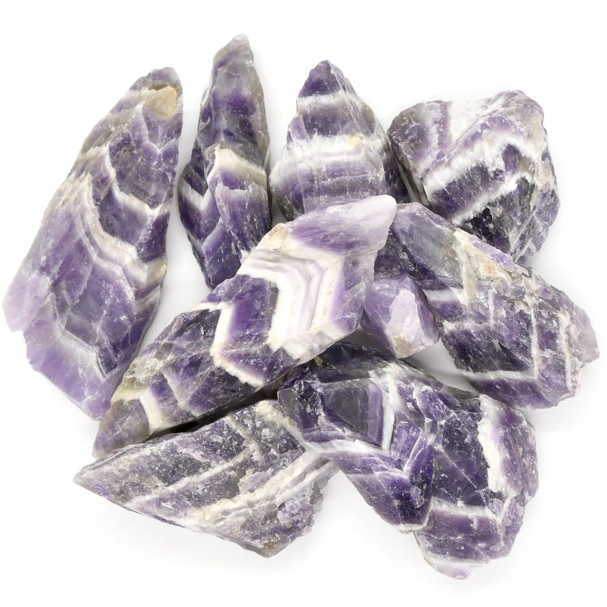 Zebra Amethyst Rugh AMETHYST CHEVRON ROUGH - SPIRITUAL PROTECTION – Wildlings Crystal ...