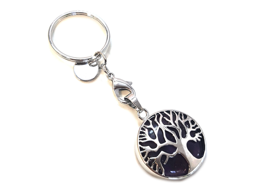 AMETHYST TREE OF LIFE KEYCHAIN - INTUITION