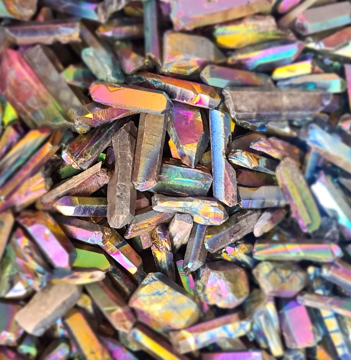 Aura Quartz Titanium Crystal Point - Wildlings Crystals South Africa