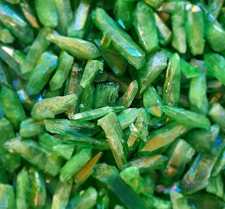Green Aura Quartz Crystal Point - Wildlings Crystals South Africa