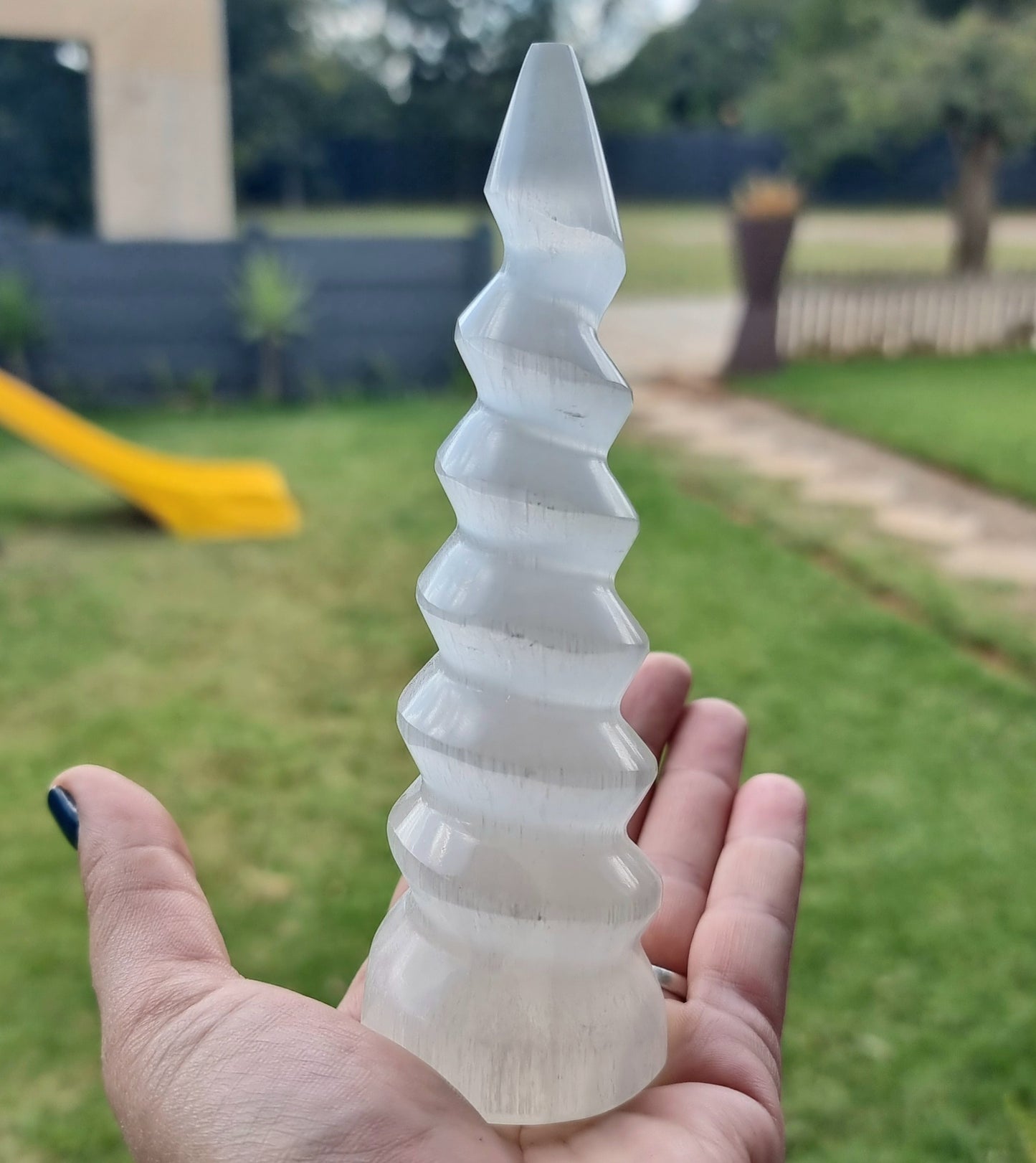 SELENITE SPIRAL POINT- ANGELIC GUIDANCE