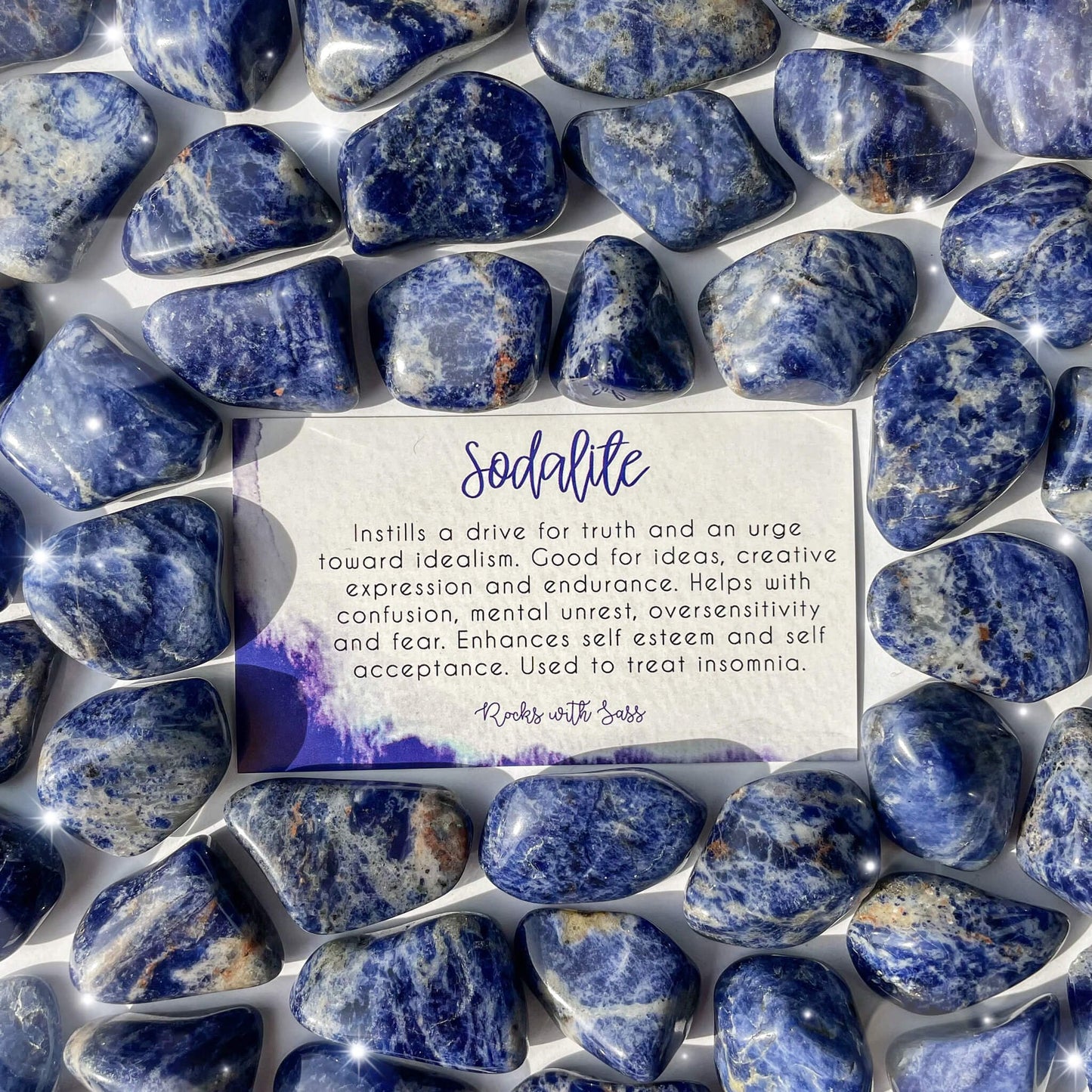 SODALITE POCKET STONES - INTUITION