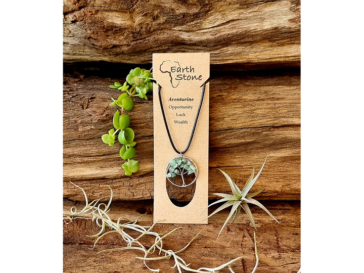 Green Aventurine Tree Of Life Necklace - Wildlings Crystals South Africa