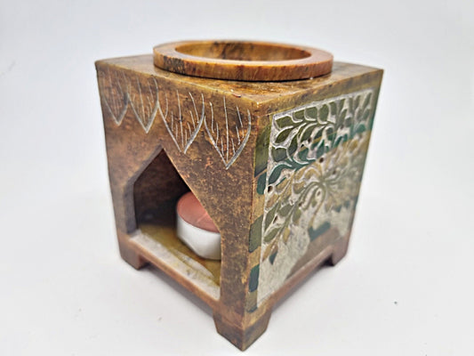 TREE OF LIFE SOAPSTONE OIL BURNER - AROMA THERAPY