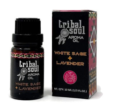 TRIBAL SOUL WHITE SAGE & LAVENDER AROMA OIL - PURIFICATION