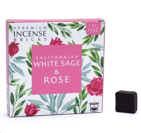 WHITE SAGE & ROSE BRICKS - CLEANSING & LOVE