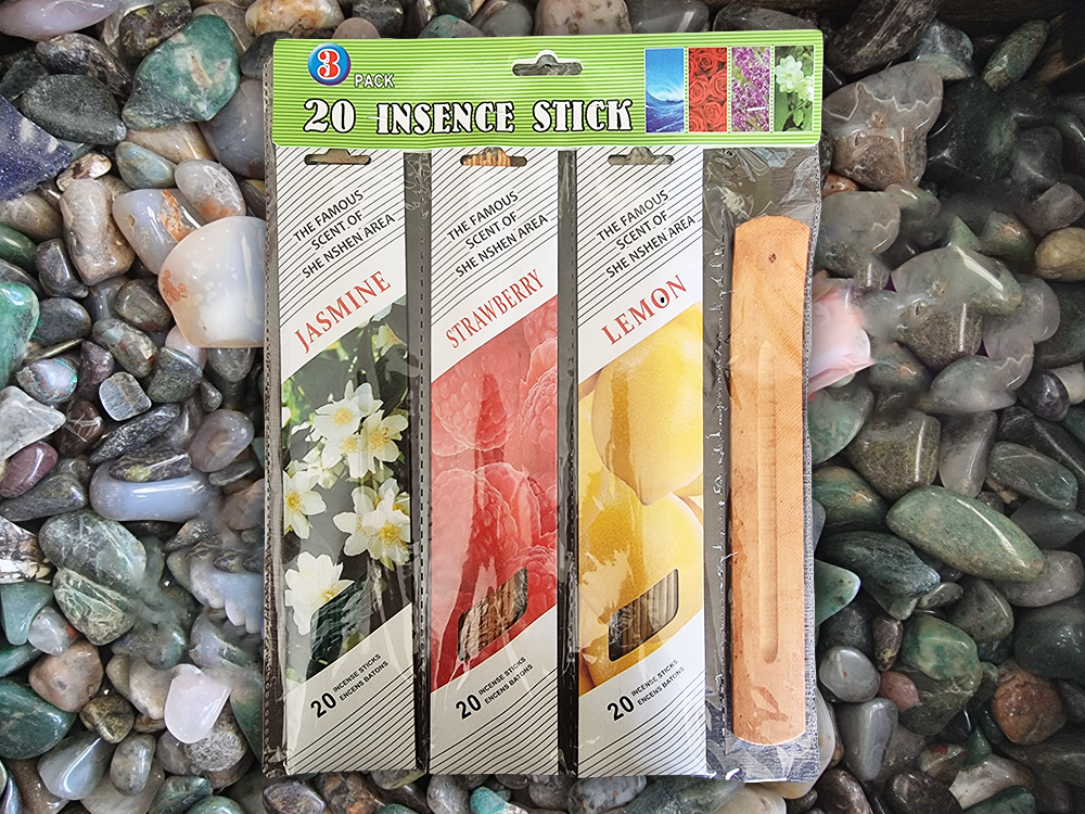 JASMINE,STRAWBERY & LAVENDER INCENSE MULTIPACK WITH BURNER